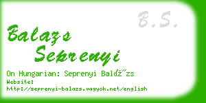 balazs seprenyi business card